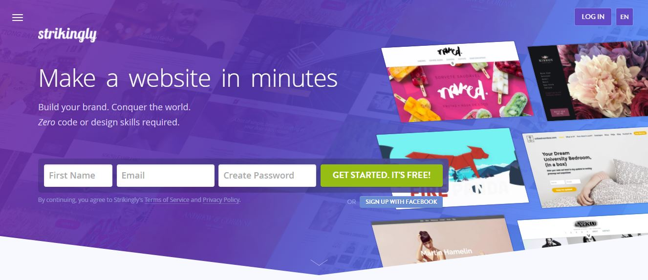 Strikingly sign up Strikingly sign up